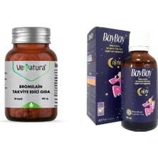 Bromelain  60 Kapsül + Baybay Night Damla 50 ml