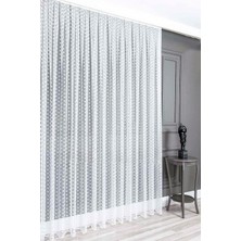 Evdepo Home Kullanıma Hazır 1/2 Seyrek Pile Tül Perde Tek Kanat - Ekru 100 x 250 cm