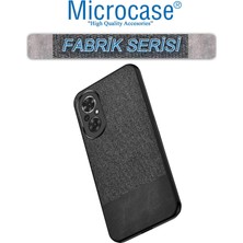 Microcase Honor 50 Se Fabrik Serisi Kumaş ve Deri Desen Kılıf - Siyah