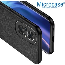 Microcase Honor 50 Se Fabrik Serisi Kumaş ve Deri Desen Kılıf - Siyah