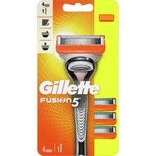 Gillette Fusion 5 Tıraş Makinesi + 4 Yedekli Tıraş Bıçağı Paketi 7702018556274 Tıraş Bıçağı