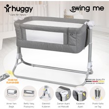 Huggy Swing Me Otomatik Sallanabilir Kumandalı Katlanabilir Anne Yanı Elektrikli Beşik