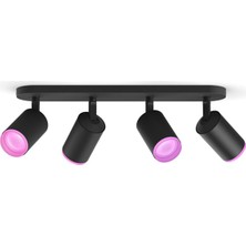 Philips Hue Fugato Akıllı Led Spot Lamba 4x4.2W (Siyah)