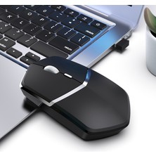 Peighusill Kablosuz Sessiz Ergonomik 2.4ghz Optik Mouse - Siyah (Yurt Dışından)