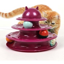 Binbirreyon Kedi Oyuncağı 4 Katlı Toplu Yuvarlak Kedi Aktivite Oyuncağı 23CM UC001