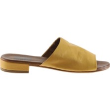 Bueno Shoes Sarı Deri Kadın Düz Terlik