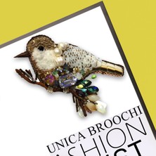 Unica Brooche Bahar Dalında Kuş Broş