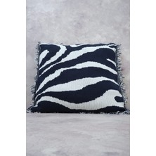Peraluna ZEBRA PILLOW %100 Organik Pamuk Triko Yastık Kılıfı 45X45 CM - Lacivert