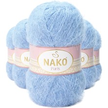 Nako 5 Adet Paris El Örgü Ipi Yünü Mavi 4129