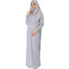 Zehranaz Namaz Elbisesi Açık Gri Xl