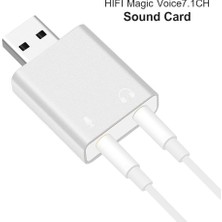 USB 7.1 Ses Kartı Sound Card  USB Mikrofon Kulaklık Çevirici