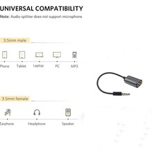 Aux 3.5mm Jack Ses Adaptör Mikrofon Kulaklık Çevirici Kablo