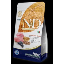 N&D N-D Düşük Tahıllı Kuzu Etli Yaban Mersinli Yetişkin Kedi Maması 5 kg
