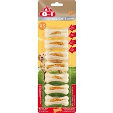 8in1 Delights Strong Xs Tavuklu Köpek Ödül Kemiği 7'li 140 gr