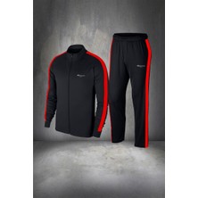 Poseidon Storm Büyük Beden Erkek Siyah Supra Penye Ter Yapmaz Nefes Alabilir Kumaş Eşofman Takımı Seti (4xl- 10XL)