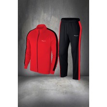 Poseidon Storm Büyük Beden Erkek Kırmızı Supra Penye Nefes Alabilir Kumaş Alt Rahat Eşofman Yürüyüş (4xl- 10XL)