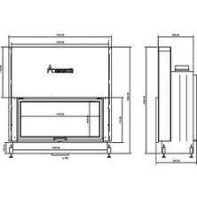 A.caminetti Flat 120×60 Ithal Şömine Haznesi , 5 Yıl Garantili