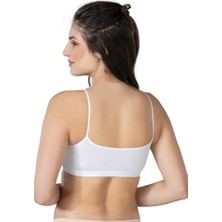Emay 1425 Modal Cotton Pedli Büstiyer Beyaz