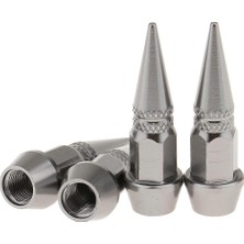 Enjoybuy 4x Uzun Çivili Valf Gövdesi Kapaklar Metal Iplik Kiti/tekerlek/lastikler Için Set Titanyum (Yurt Dışından)