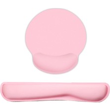 HuahaiBellek Köpüğü Klavye Bileği Dinlenme Pad Mouse Pad Pembe (Yurt Dışından)