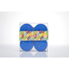 Missi 4'lü Mavi Renk Maxı Tealıght Mum