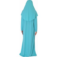 Zehranaz Namaz Elbisesi Cam Göbeği Mavisi L