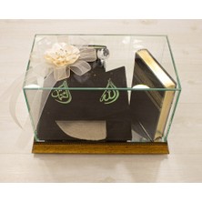 Dantelux Dikdörtgen Cam Bohça Sandığı (20X35X35) 32435-C04 Gold