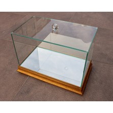 Dantelux Dikdörtgen Cam Bohça Sandığı (20X35X35) 32435-C04 Gold