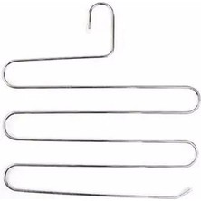 Pazariz 5 Katlı Krom Akıllı Pantalon - Eşarp Askısı - 2 Adet  Krom