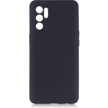 Microcase Oppo Reno 6 4g Premium Matte Silikon Kılıf-Siyah
