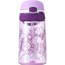 Shamobo Tritan Pipetli Çocuk Matarası 350ML Mor