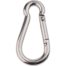 Homyl Paslanmaz Çelik Yay Snap Hook Carabiner Dış Hava Spor M6 Için Anahtar Klip Klibi (Yurt Dışından)