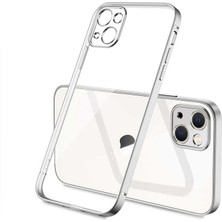 Apple iPhone 13 Kılıf Htstore Zore Gbox Kapak-Gümüş