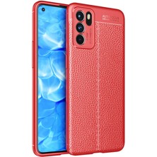 Oppo Reno 6 4g Kılıf Htstore Niss Silikon-Kırmızı