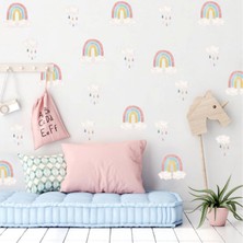 Modern Boho Gökkuşakları Çocuk Odası Duvar Sticker