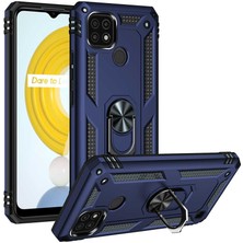 Realme C21 Kılıf Htstore Zore Vega Silikon-Mavi