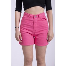 Mark Jovia Relax  Jeans Şort Açık Fuşya
