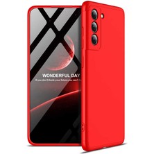 Galaxy S21FE Kılıf Htstore Zore Ays Kapak-Kırmızı