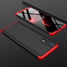 HTstore Realme 7 Kılıf Htstore Zore Ays Kapak-Siyah-Kırmızı