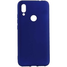 HTstore Xiaomi Redmi 7 Kılıf Htstore Zore Premier Silikon-Saks Mavi