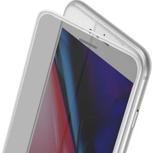 Apple iPhone 8 Plus Htstore Zore Anti-Dust Privacy Temperli Koruyucu-Beyaz