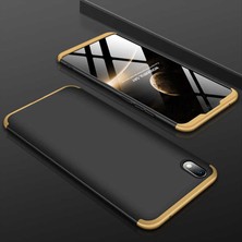 HTstore Xiaomi Redmi 7A Kılıf Htstore Zore Ays Kapak-Siyah-Gold