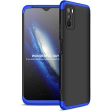 HTstore Xiaomi Poco M3 Kılıf Htstore Zore Ays Kapak-Siyah-Mavi