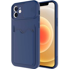 Apple iPhone 12 Kılıf ​htstore Zore Kartix Kapak-Lacivert