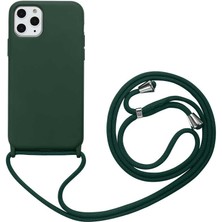 Apple iPhone 11 Pro Max Kılıf Htstore Zore Ropi Kapak-Koyu Yeşil