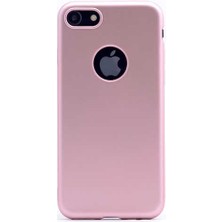 Apple iPhone 8 Plus Kılıf Htstore Zore Premier Silikon-Rose Gold