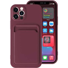 Apple iPhone 12 Pro Max Kılıf ​​htstore Zore Ofix Kapak-Mürdüm