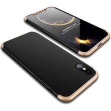 HTstore Apple iPhone x Kılıf Htstore Zore Ays Kapak-Gold