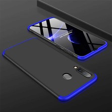 HTstore Galaxy A70 Kılıf Htstore Zore Ays Kapak-Siyah-Mavi