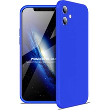 Apple iPhone 12 Kılıf Htstore Zore Ays Kapak-Mavi